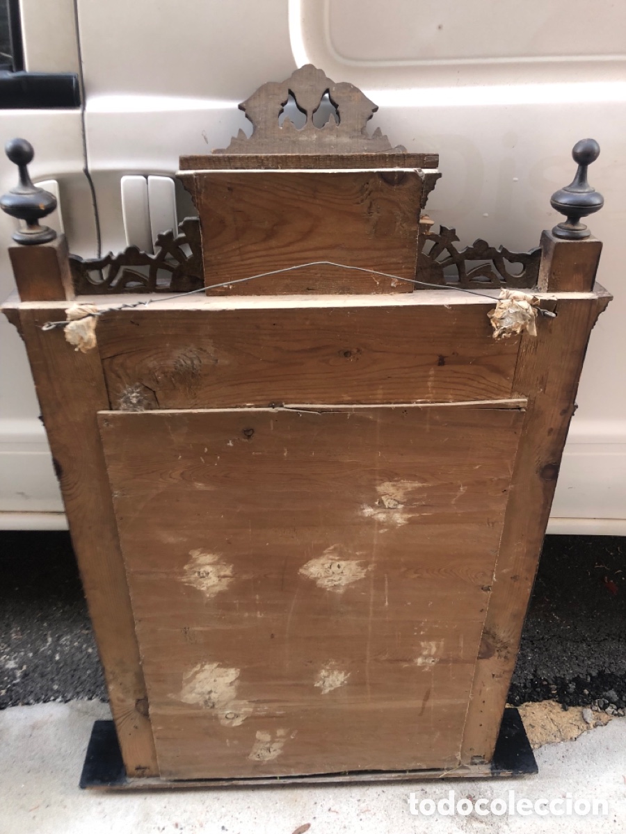 Antig&uuml;edades: Espejo de madera ebonizada de pared - Foto 5