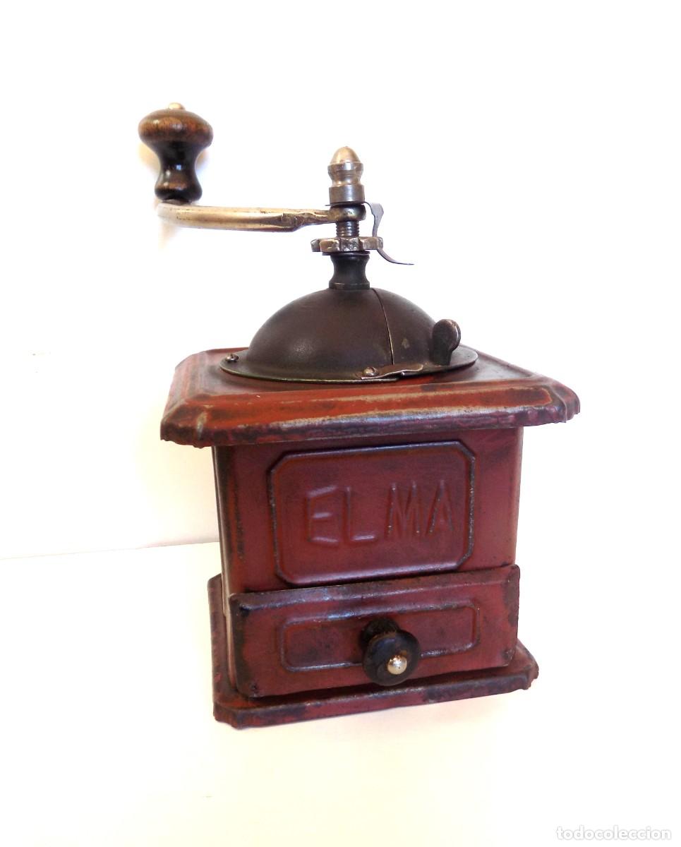 Antiquit&auml;ten: MOLINILLO DE CAF&Eacute; DE CHAPA MARCA ELMA. MODELO 1416. TAMA&Ntilde;O 00. ESPA&Ntilde;A. CA. 1924/1945