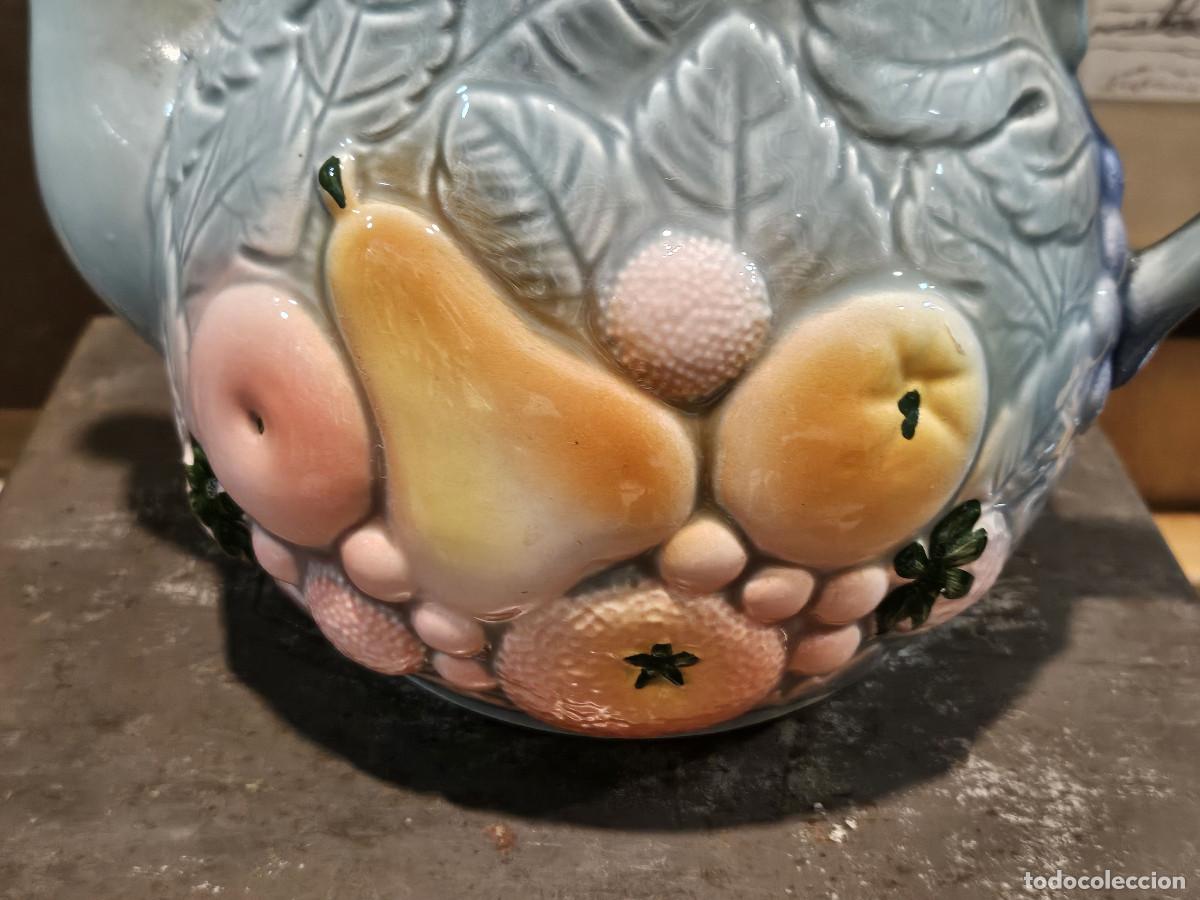 Antig&uuml;edades: tetera de ceramica frutas - Foto 2
