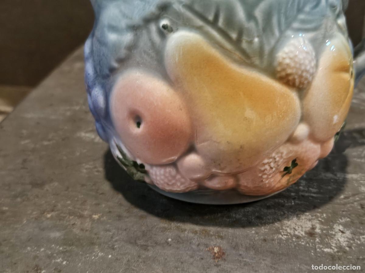 Antig&uuml;edades: jarra de ceramica de frutas - Foto 2