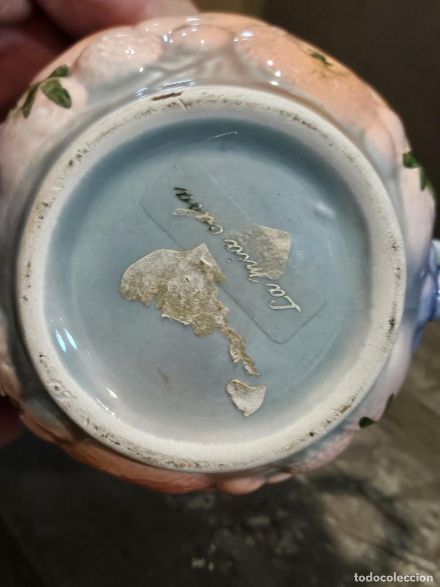 Antig&uuml;edades: jarra de ceramica de frutas - Foto 3