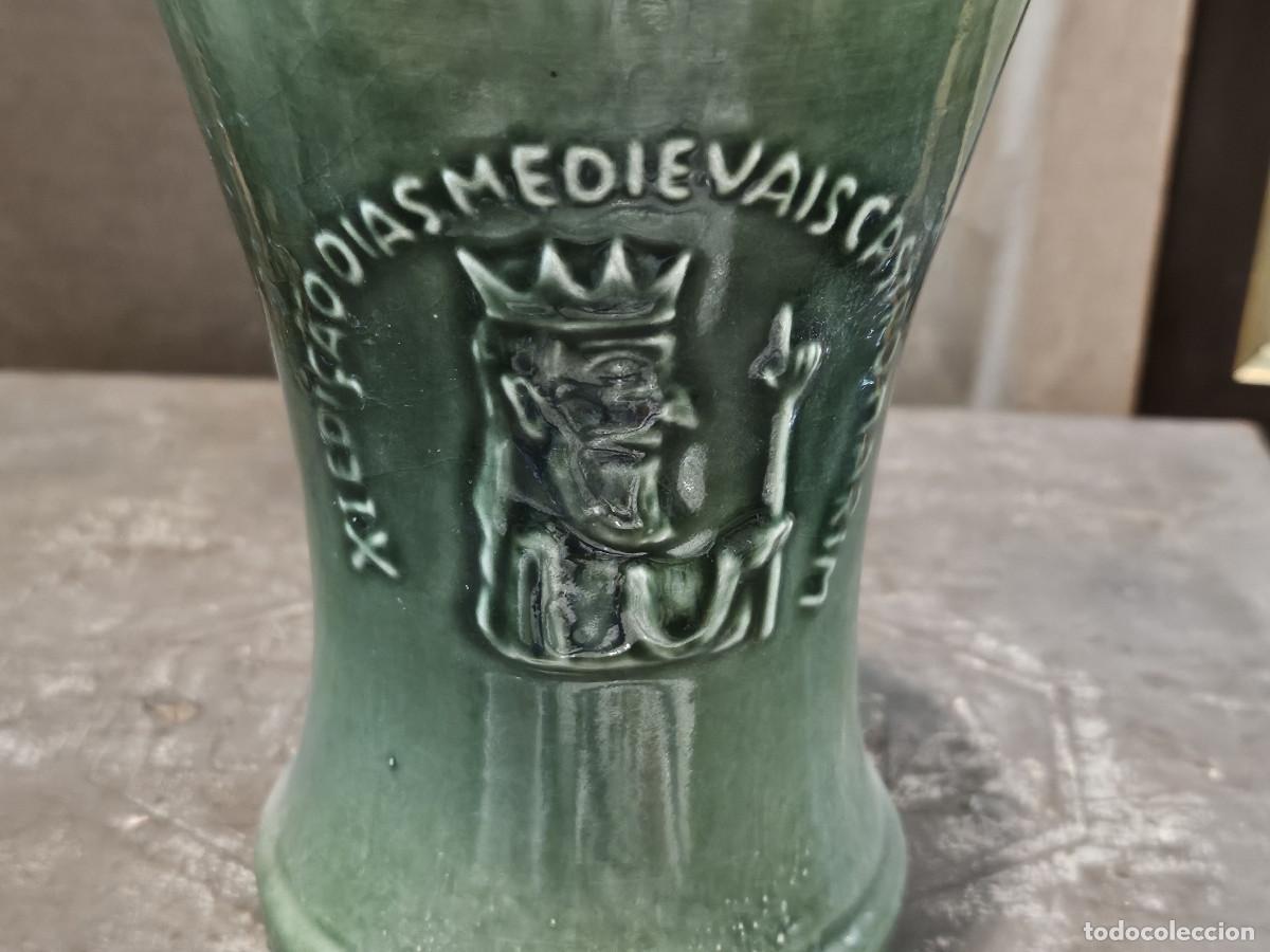 Antig&uuml;edades: vaso de ceramica color verde - Foto 2