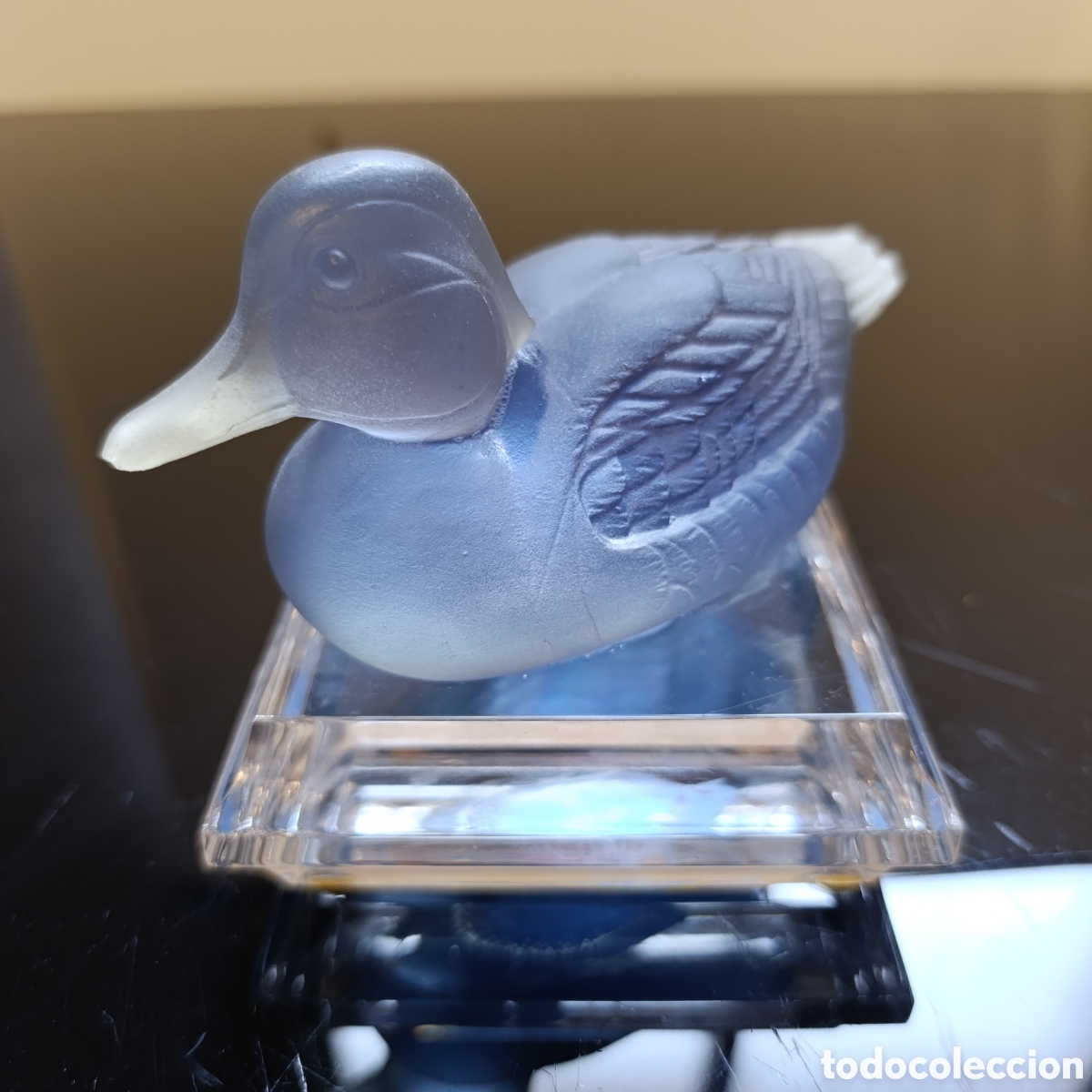Antig&uuml;edades: PATO DE CRISTAL CON BASE - Foto 1