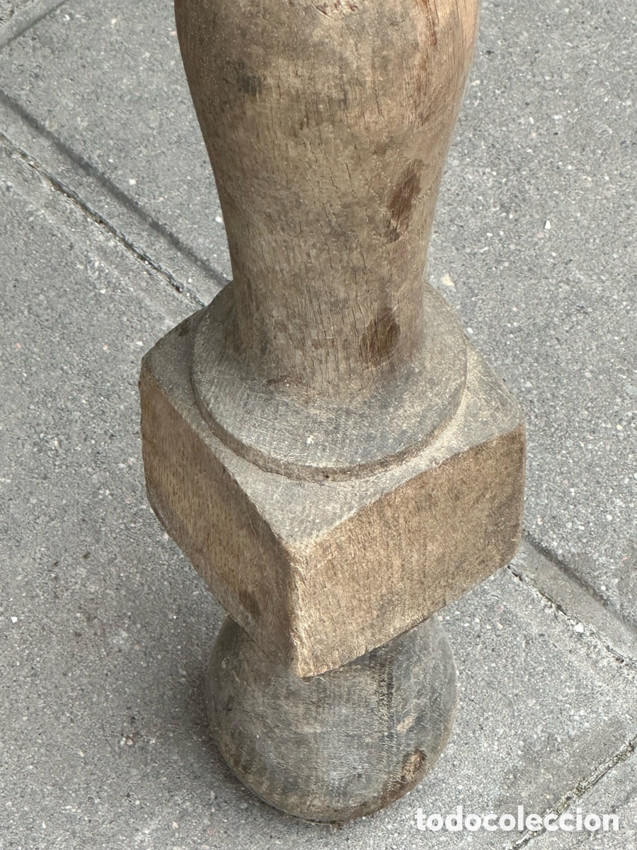 Antig&uuml;edades: Mesa roble patas torneadas - Foto 2