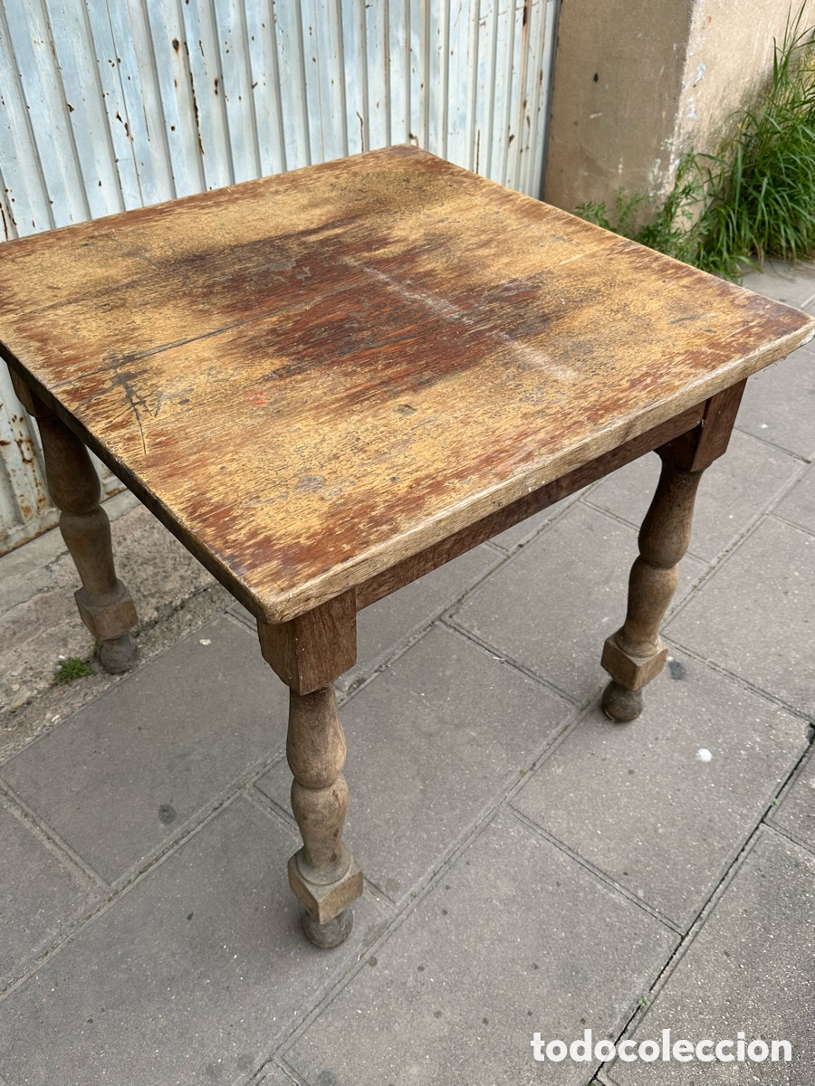 Antig&uuml;edades: Mesa roble patas torneadas - Foto 6