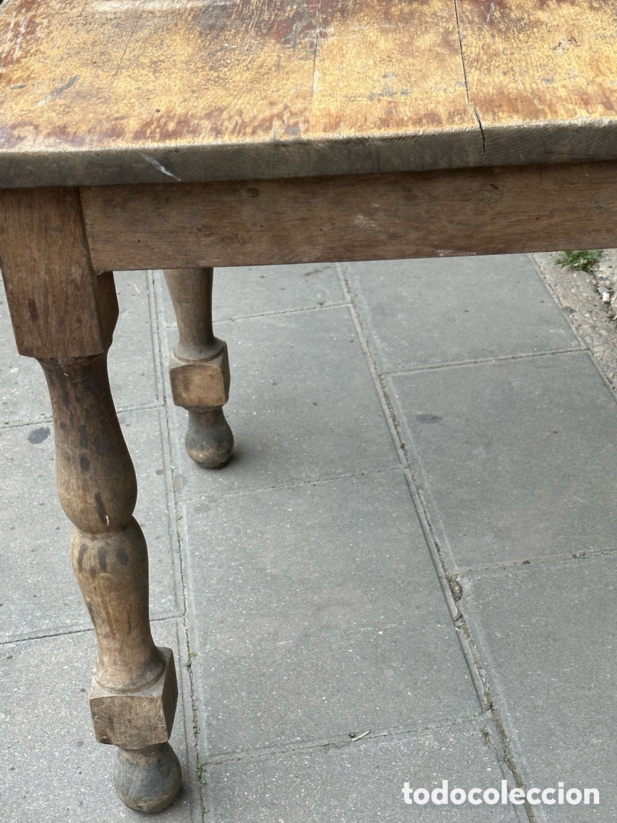 Antig&uuml;edades: Mesa roble patas torneadas - Foto 10