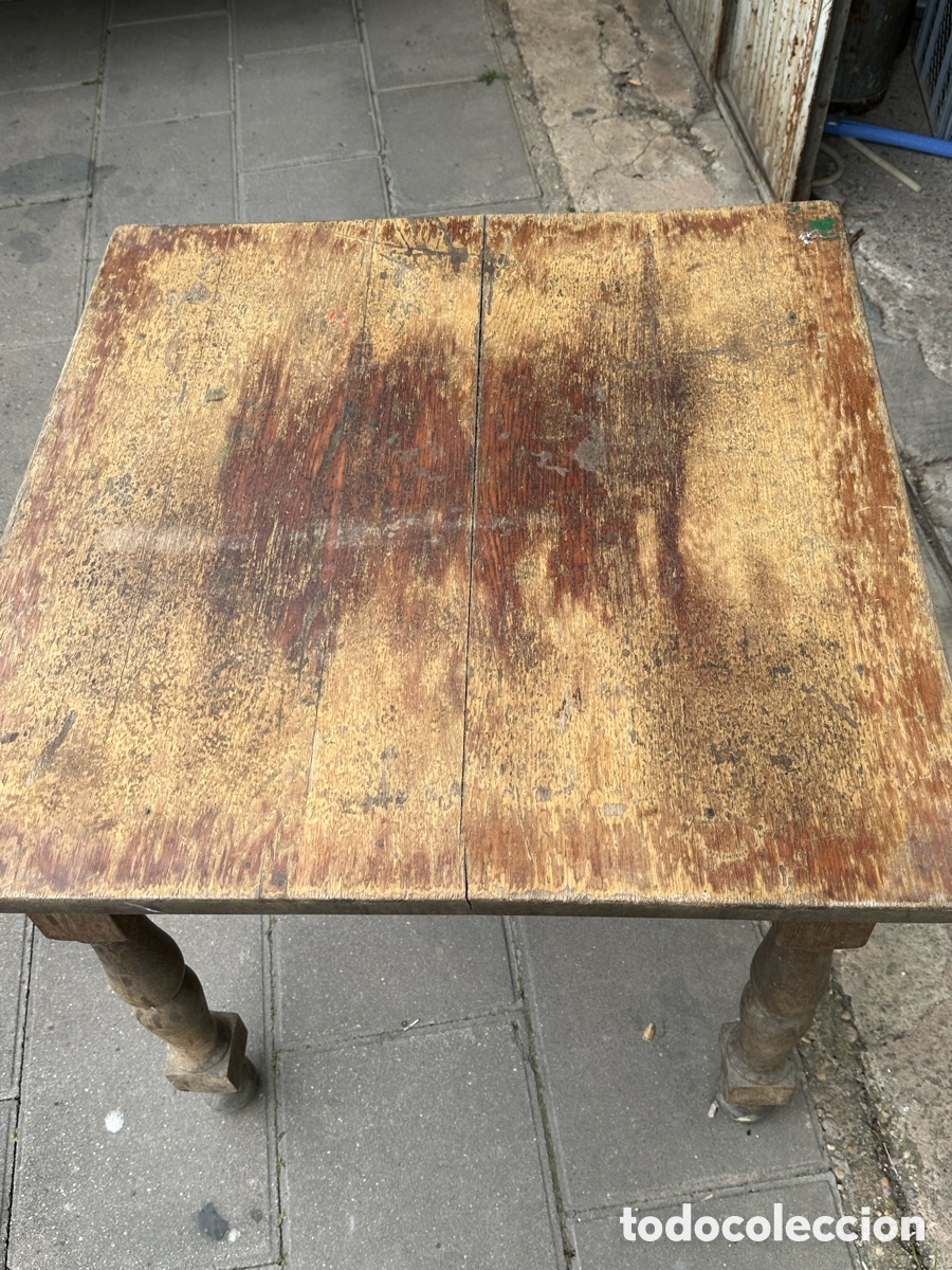 Antig&uuml;edades: Mesa roble patas torneadas - Foto 12