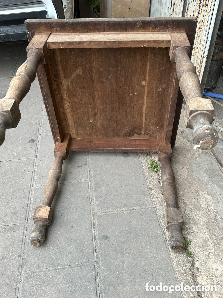 Antig&uuml;edades: Mesa roble patas torneadas - Foto 13