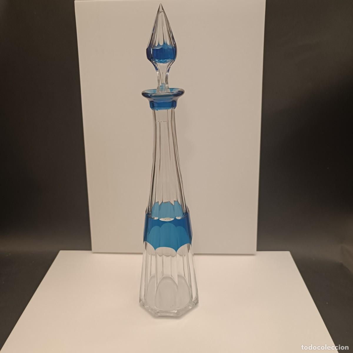 Antig&uuml;edades: BOTELLA EN CRISTAL TALLADO BICOLOR - Foto 1