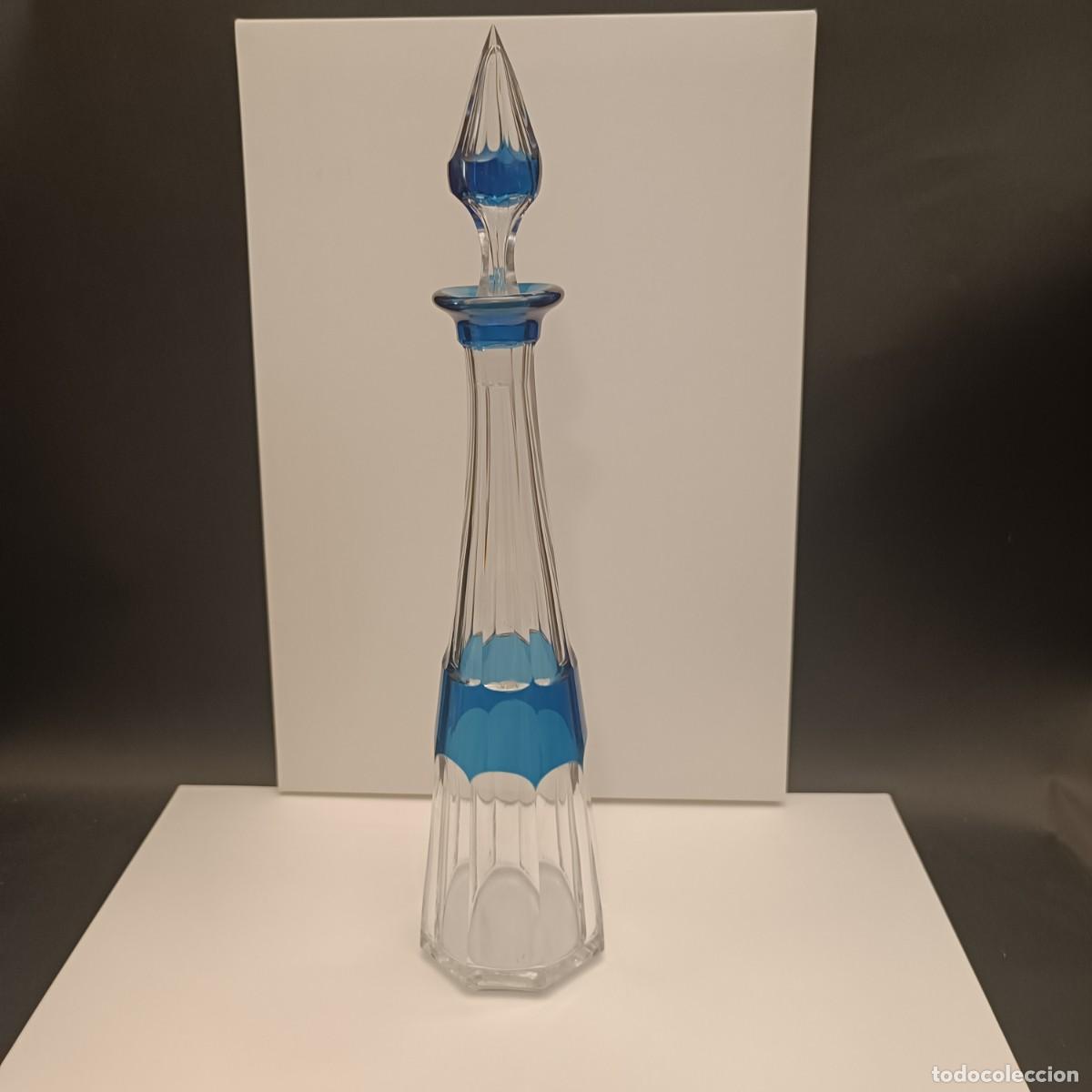 Antig&uuml;edades: BOTELLA EN CRISTAL TALLADO BICOLOR - Foto 4