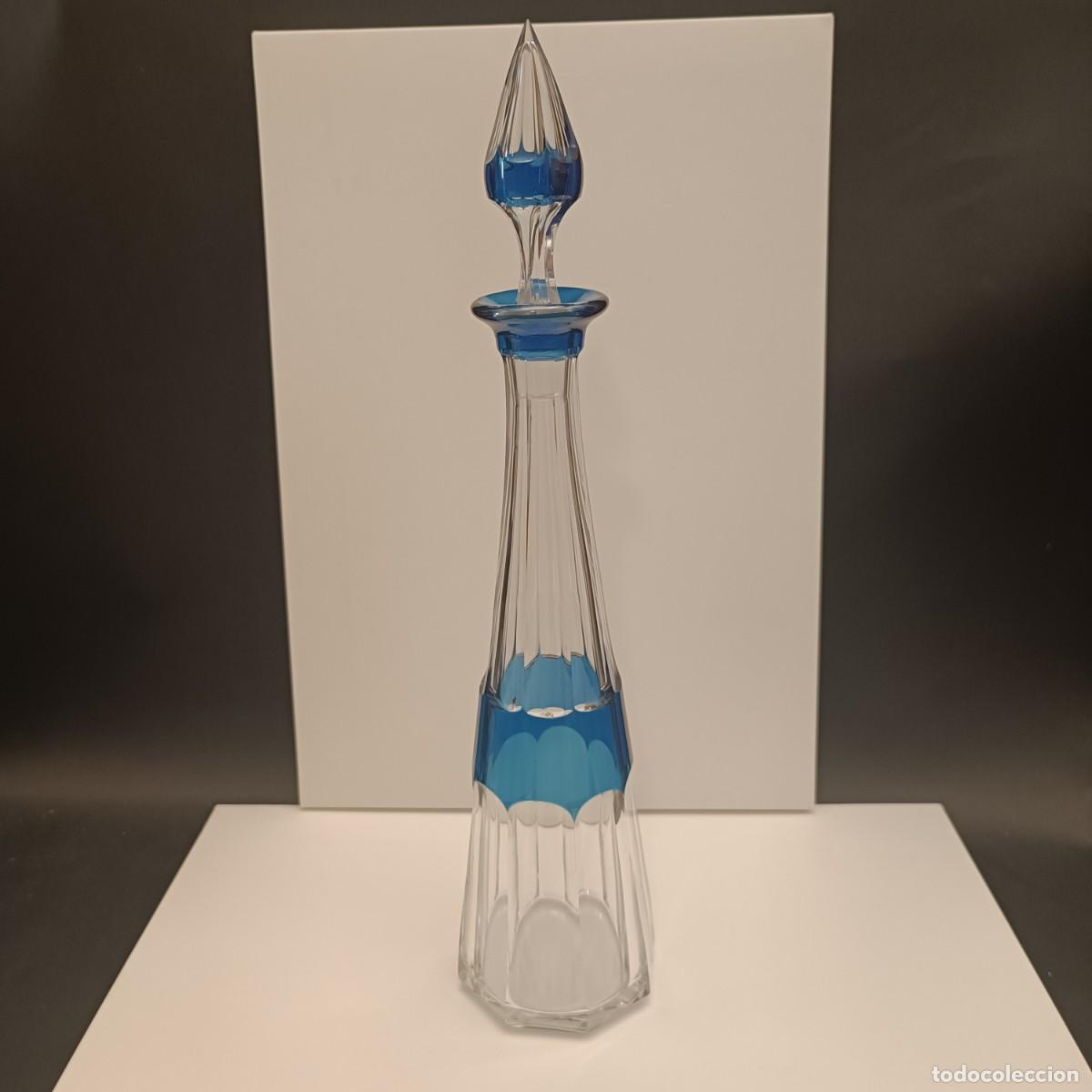 Antig&uuml;edades: BOTELLA EN CRISTAL TALLADO BICOLOR - Foto 8