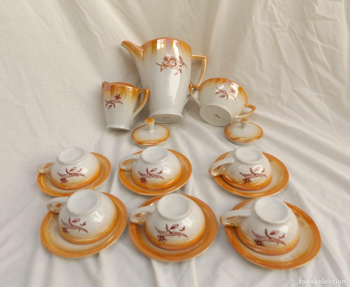 Antig&uuml;edades: juego de cafe de reflejos - Foto 3