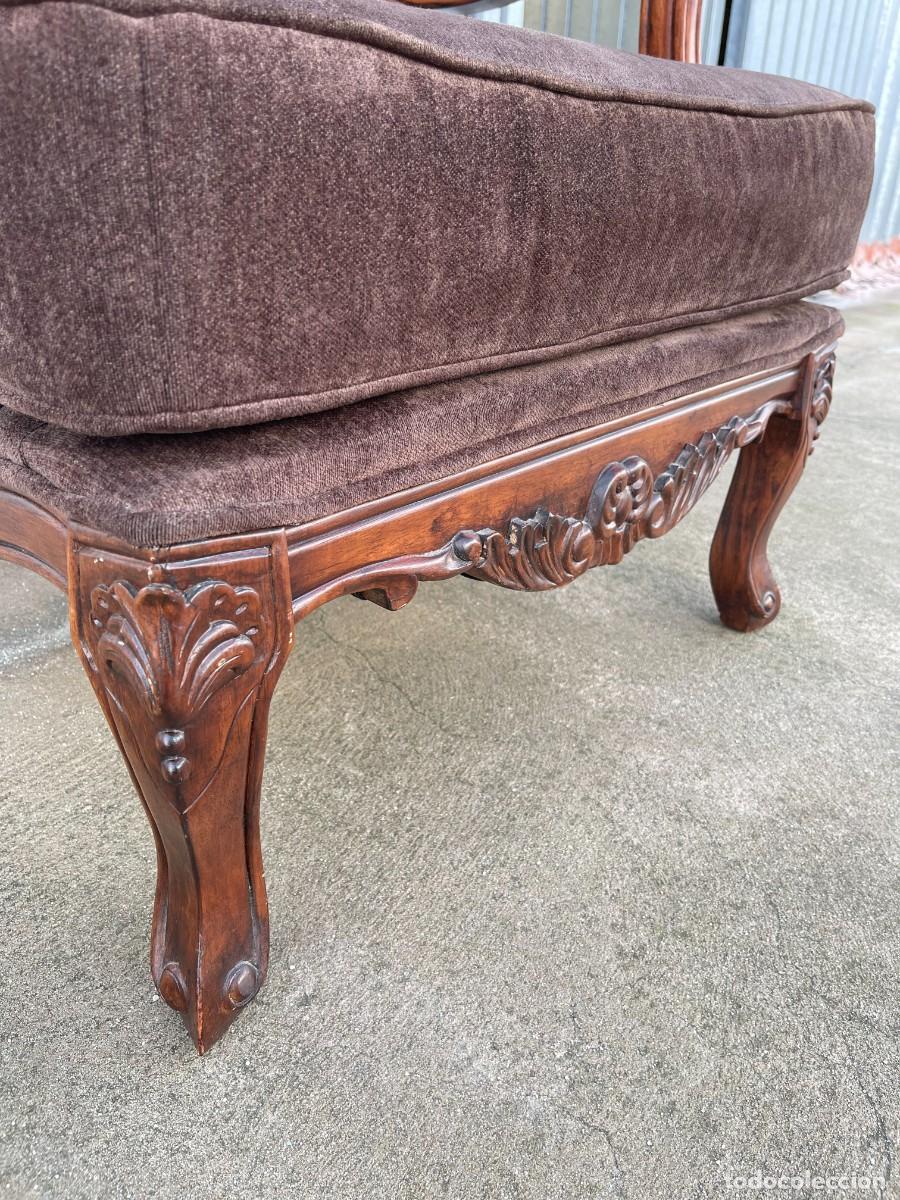 Antig&uuml;edades: sillon antiguo en terciopelo - Foto 5