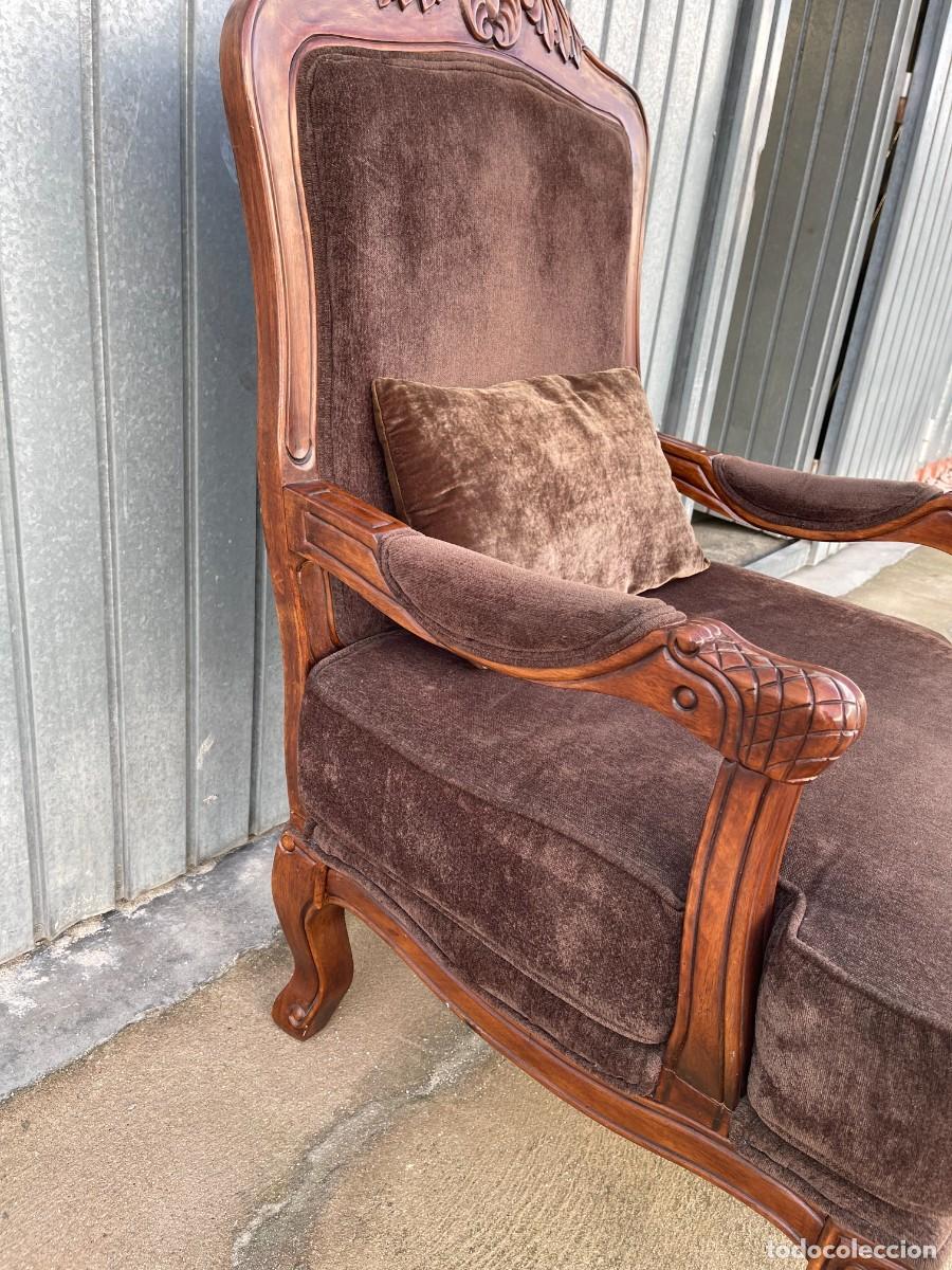 Antig&uuml;edades: sillon antiguo en terciopelo - Foto 6