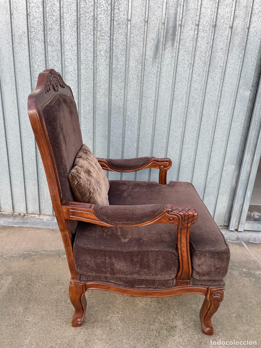 Antig&uuml;edades: sillon antiguo en terciopelo - Foto 7
