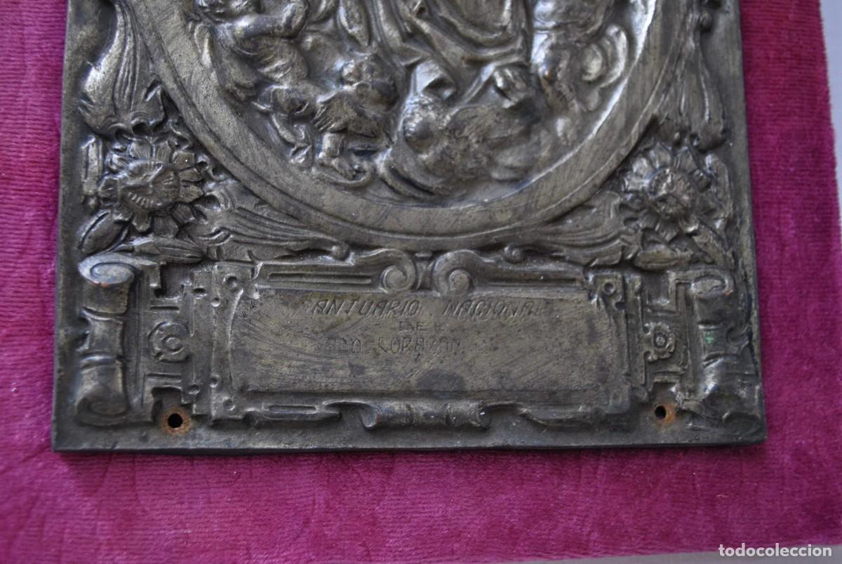 Antig&uuml;edades: CUADRO RELIGIOSO DE LAT&Oacute;N CORAZ&Oacute;N DE JES&Uacute;S - Foto 3