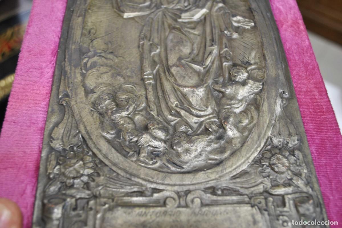 Antig&uuml;edades: CUADRO RELIGIOSO DE LAT&Oacute;N CORAZ&Oacute;N DE JES&Uacute;S - Foto 4