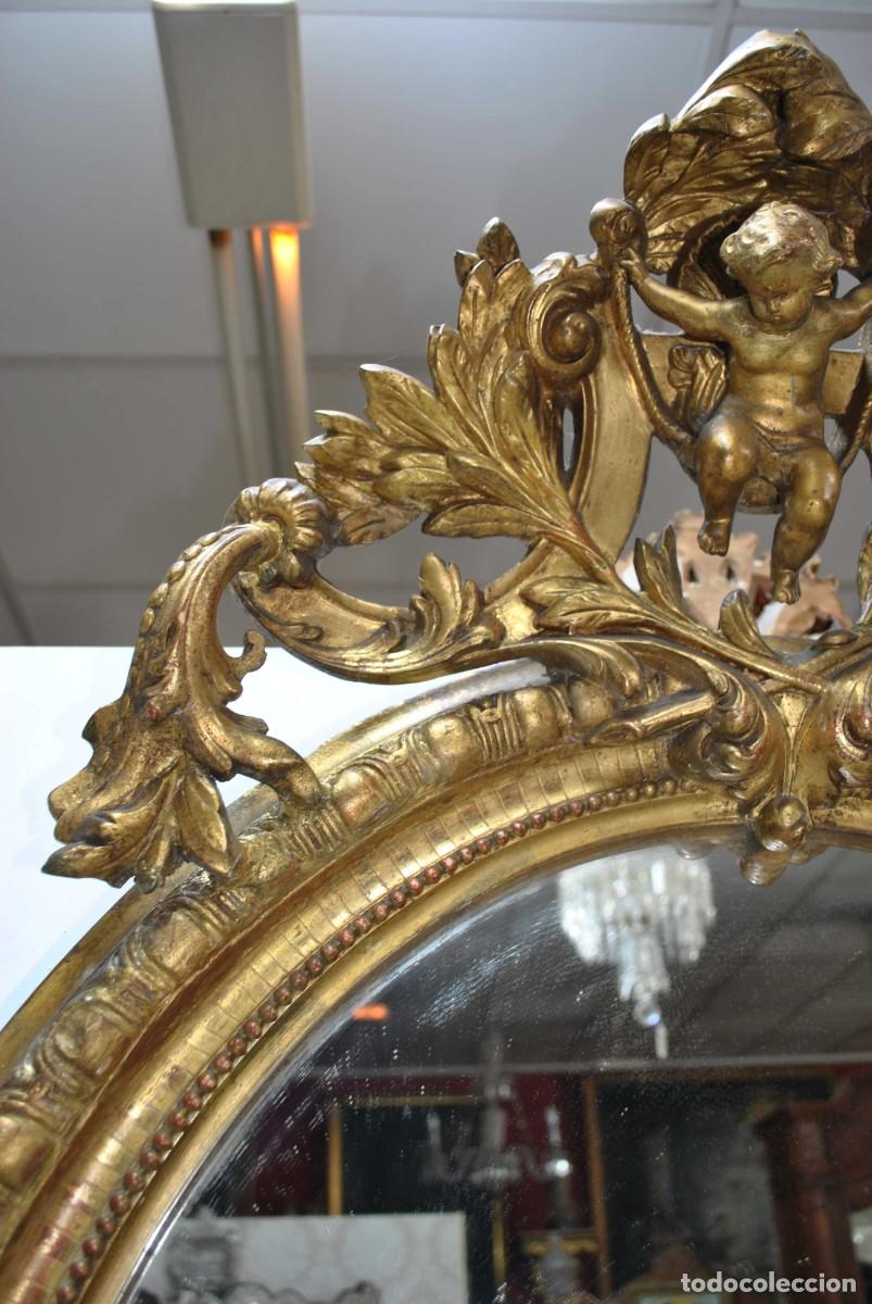 Antig&uuml;edades: ANTIGUO ESPEJO ORO ESTILO LUIS XVI - Foto 3