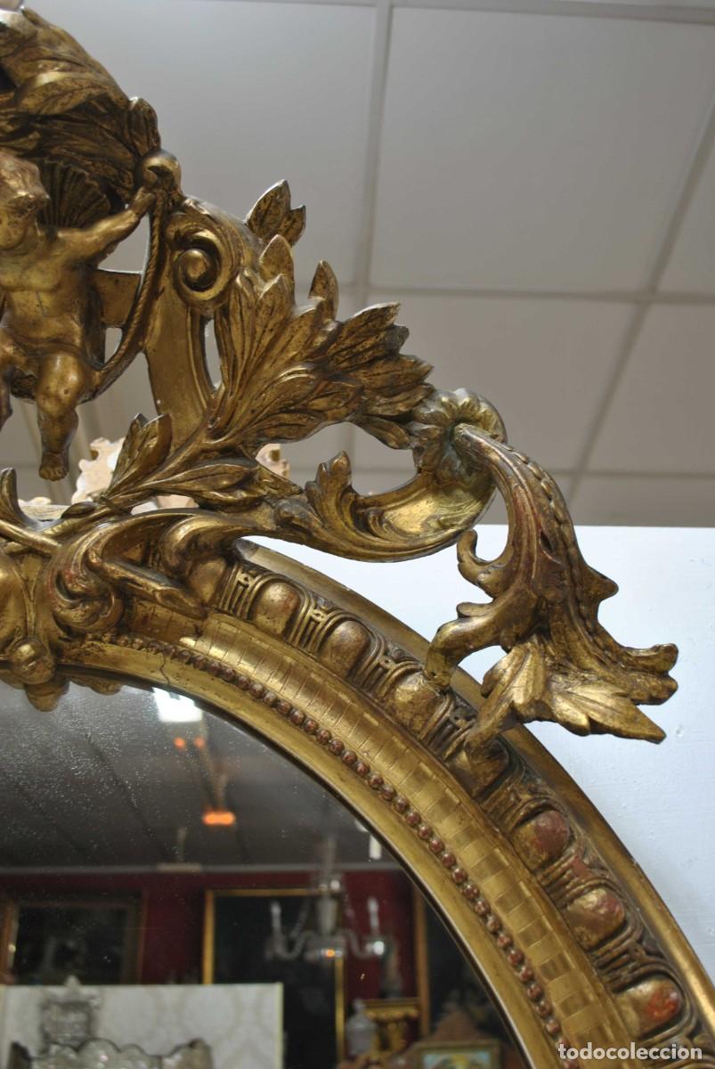 Antig&uuml;edades: ANTIGUO ESPEJO ORO ESTILO LUIS XVI - Foto 4
