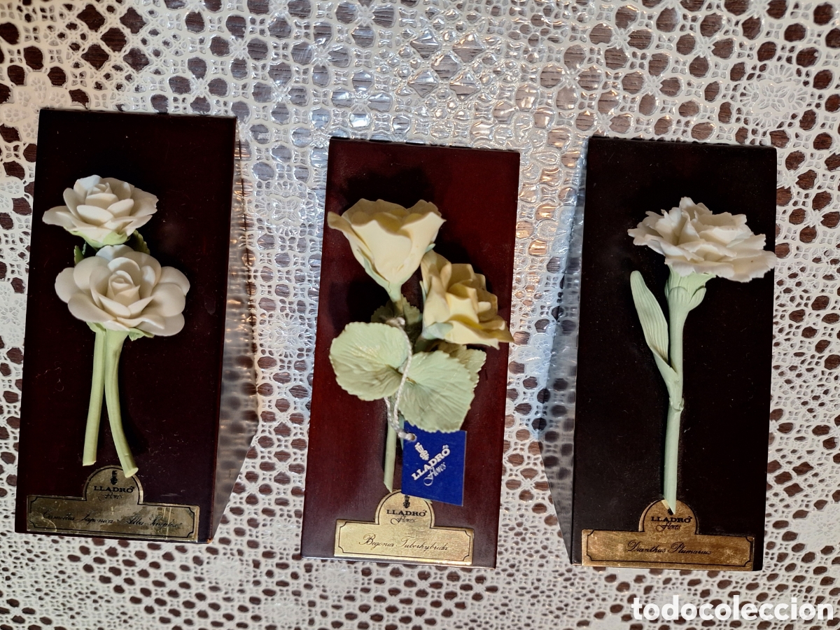 Antig&uuml;edades: Tres flores de Lladr&oacute; - Foto 1