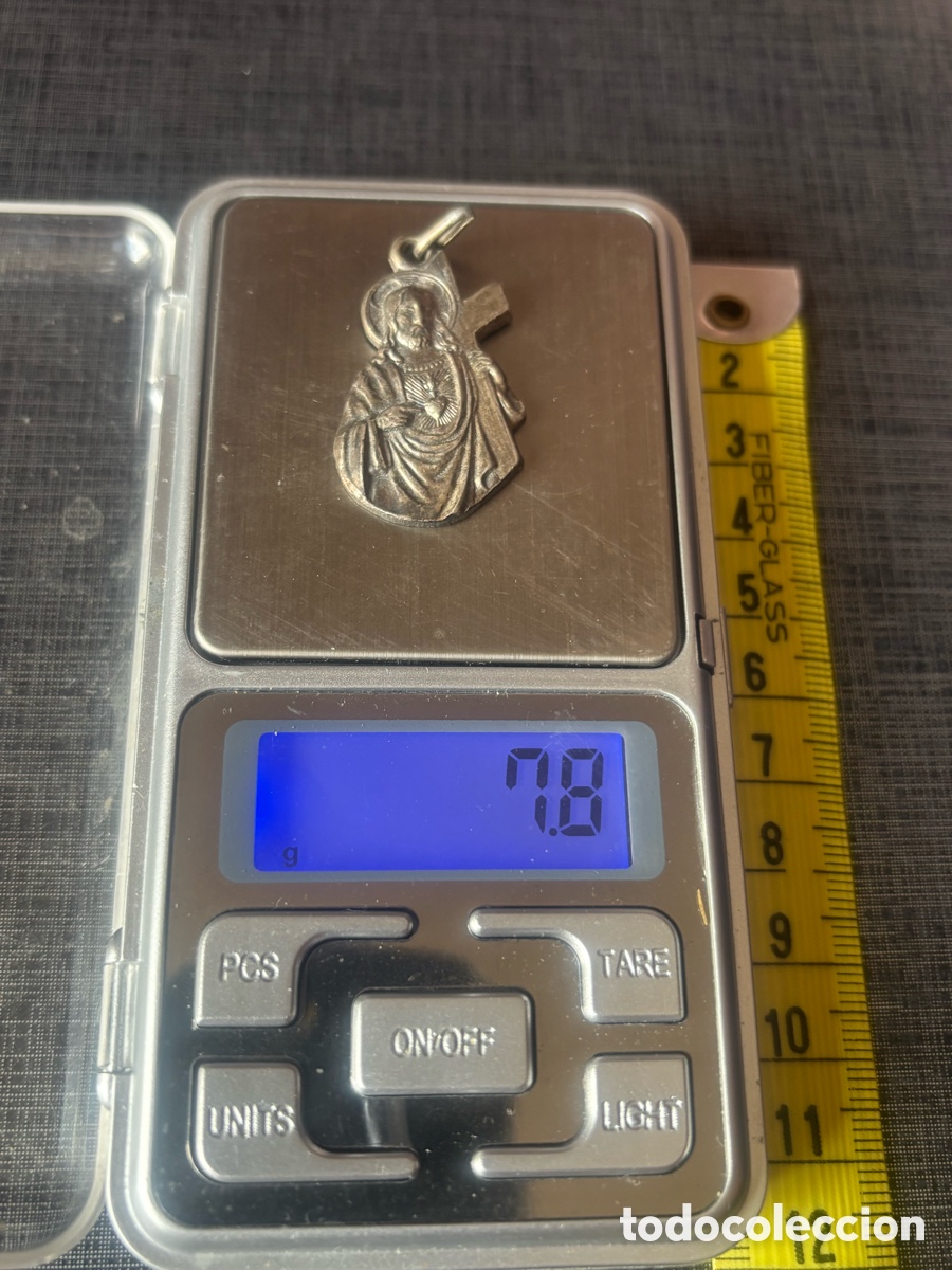 Antig&uuml;edades: Medalla plata&iquest;? O plateada sagrado coraz&oacute;n - Foto 3