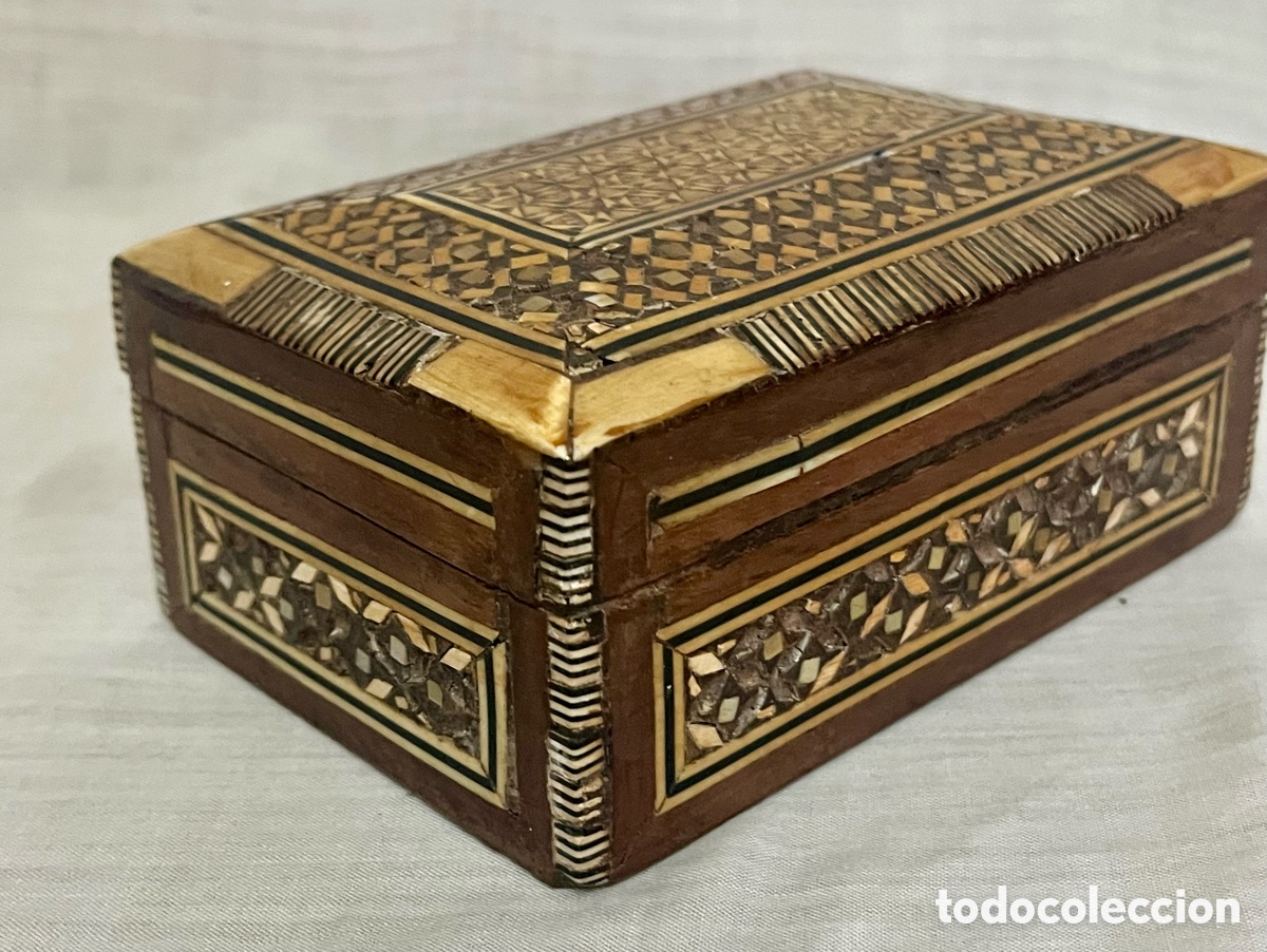 Antig&uuml;edades: CAJA DE TARACEA ANTIGUA - Foto 7