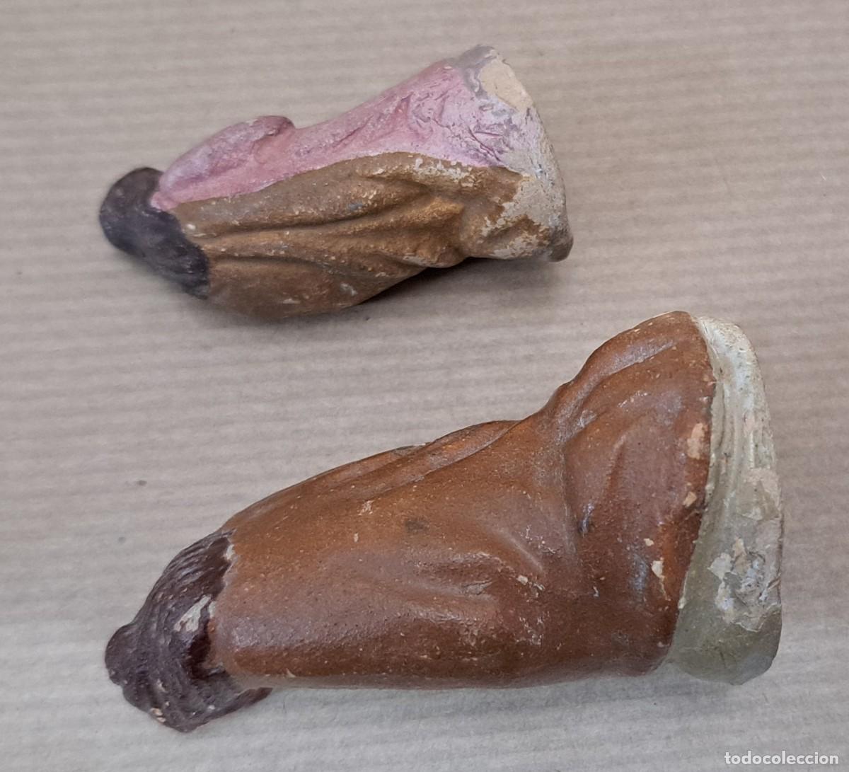 Antig&uuml;edades: 2 figuritas de barro para bel&eacute;n - Foto 3