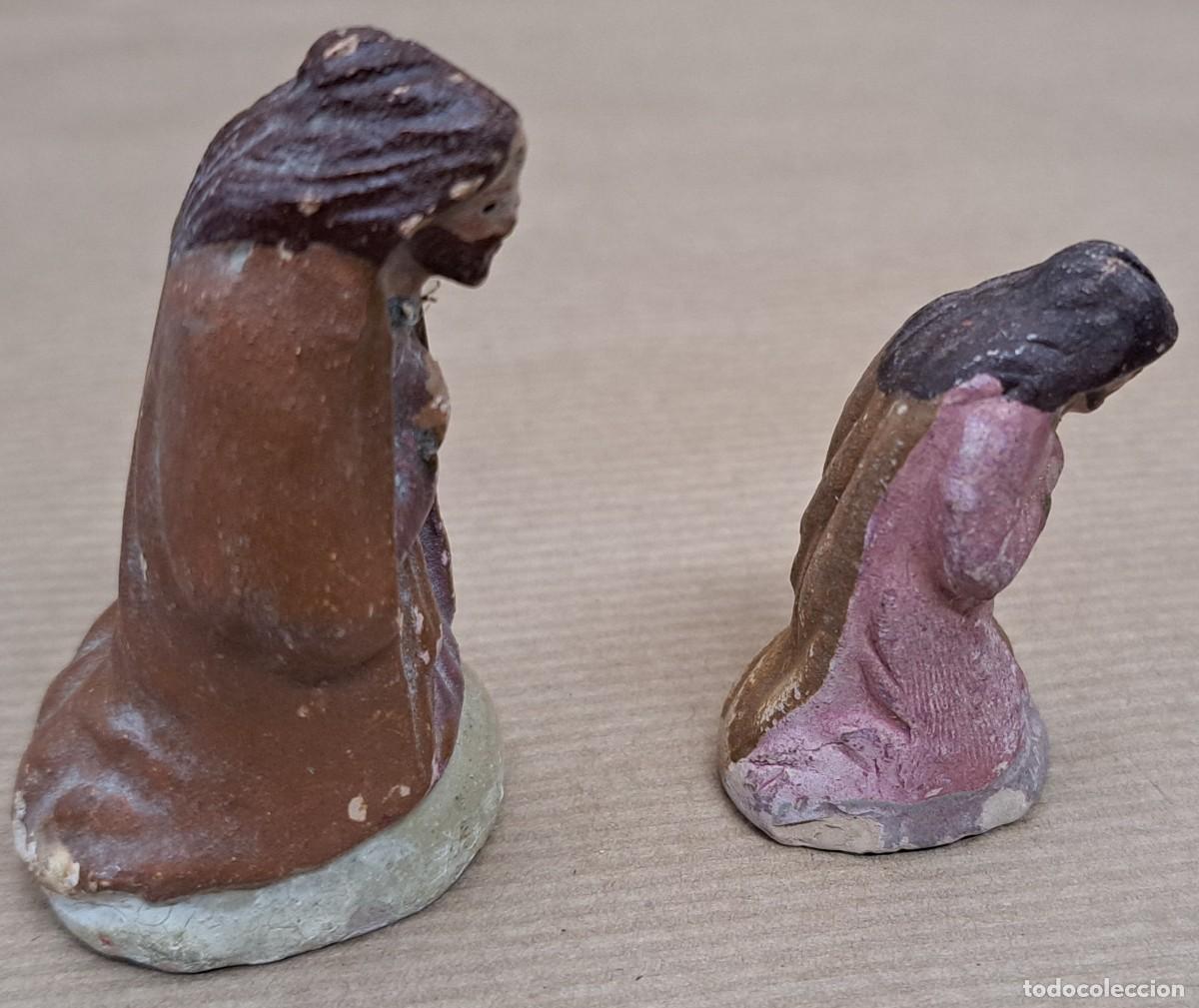 Antig&uuml;edades: 2 figuritas de barro para bel&eacute;n - Foto 5