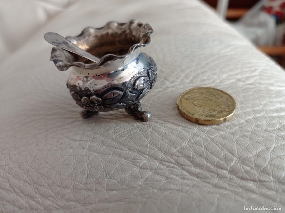 Antig&uuml;edades: Salero y pimentero plata de ley - Foto 4