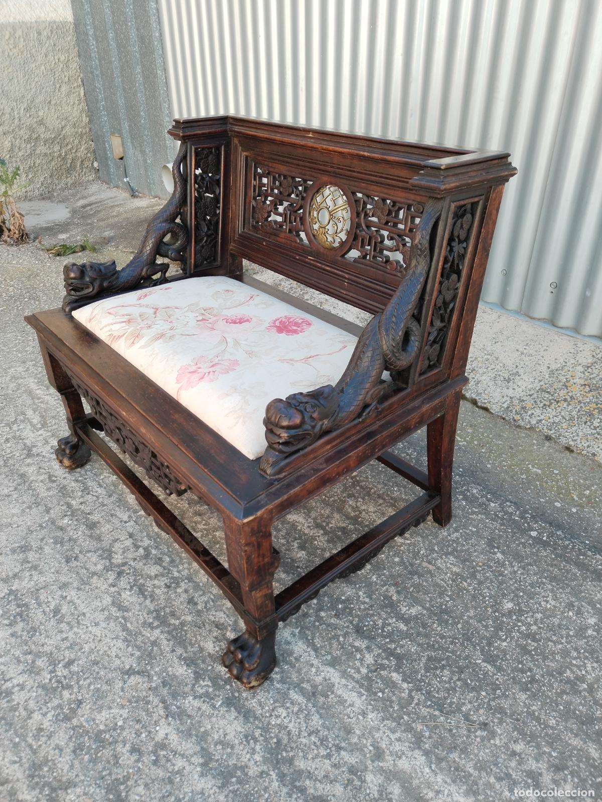 Antig&uuml;edades: sillon antiguo chino throne chair - Foto 5