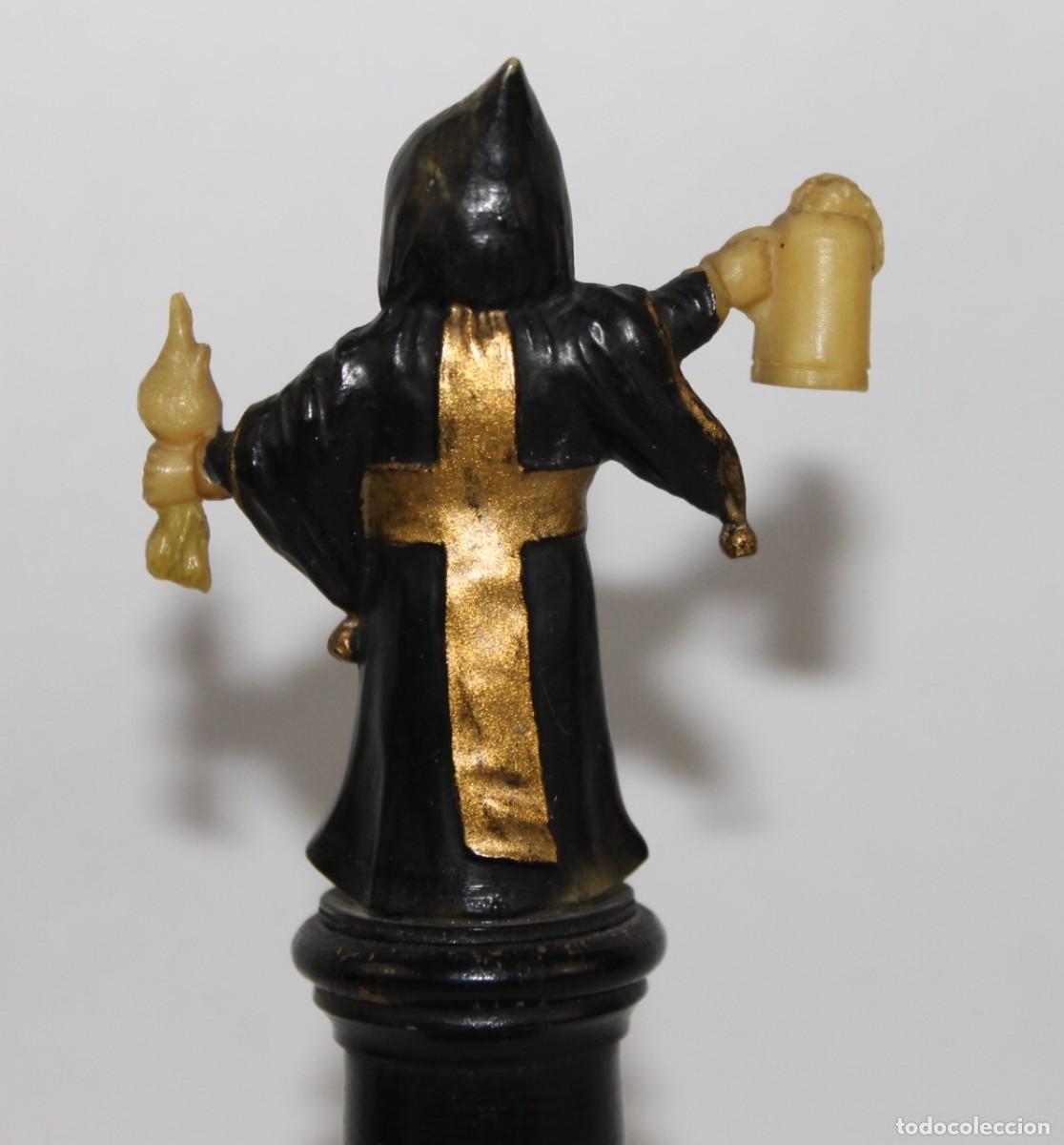 Antig&uuml;edades: Figura de celuloide con base de madera. Principios del siglo XX - Foto 4