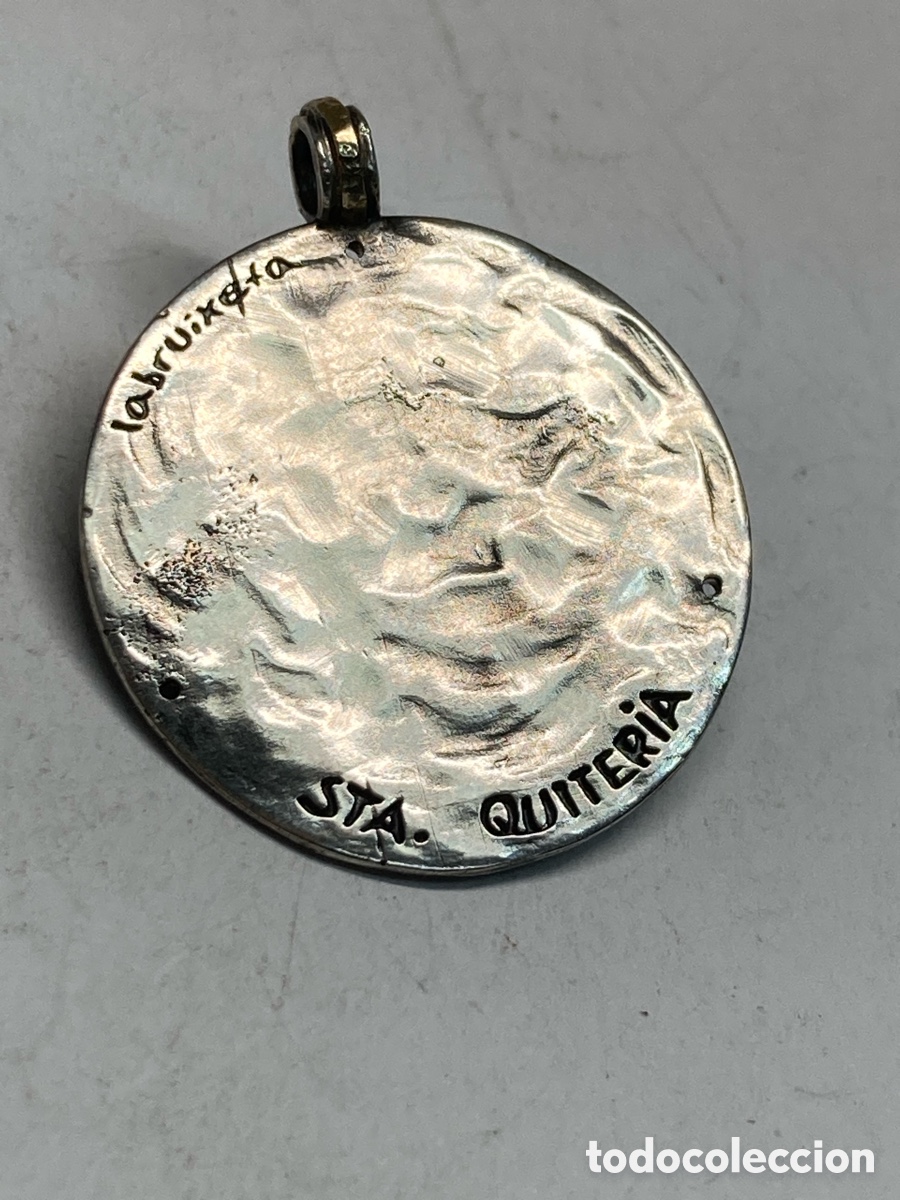 Antig&uuml;edades: Medalla de plata religiosa C410 - Foto 2