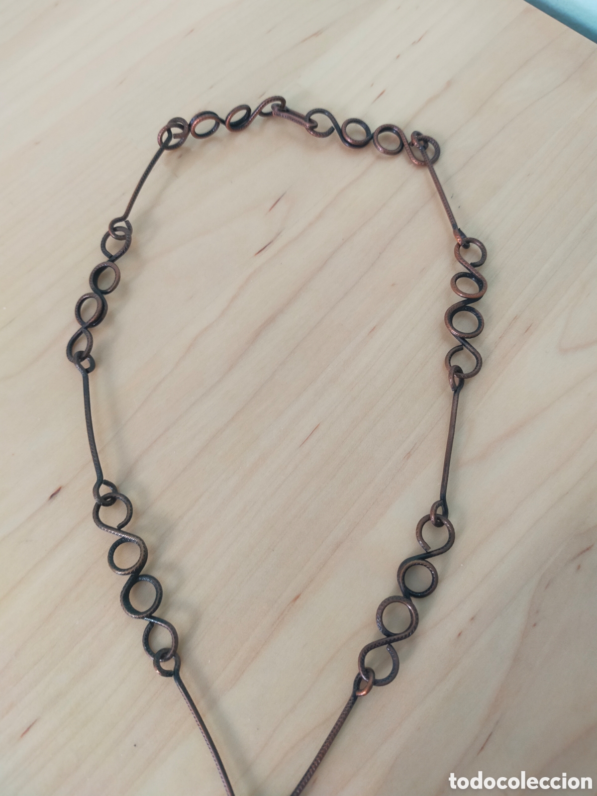 Antig&uuml;edades: Collar artesanal flor rosa - Foto 3