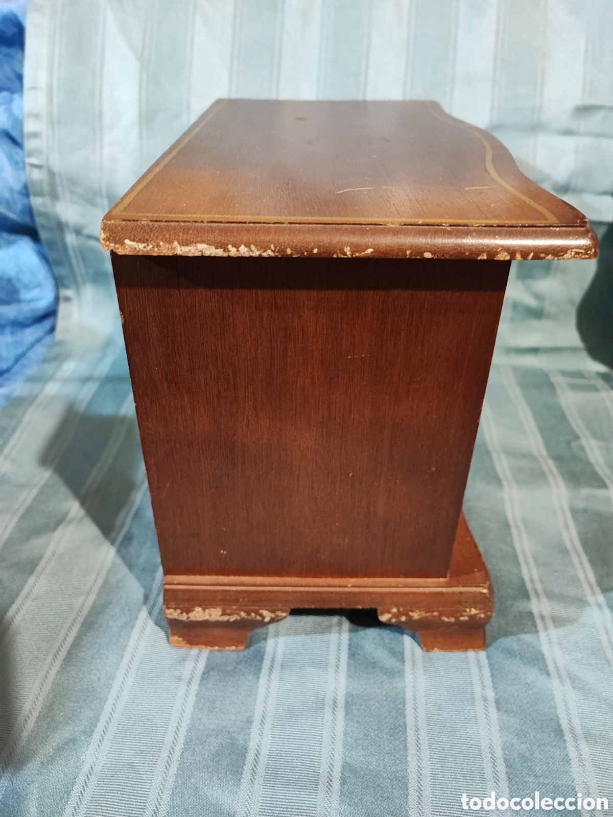 Antig&uuml;edades: Antiguo joyero madera para restaurar. - Foto 3