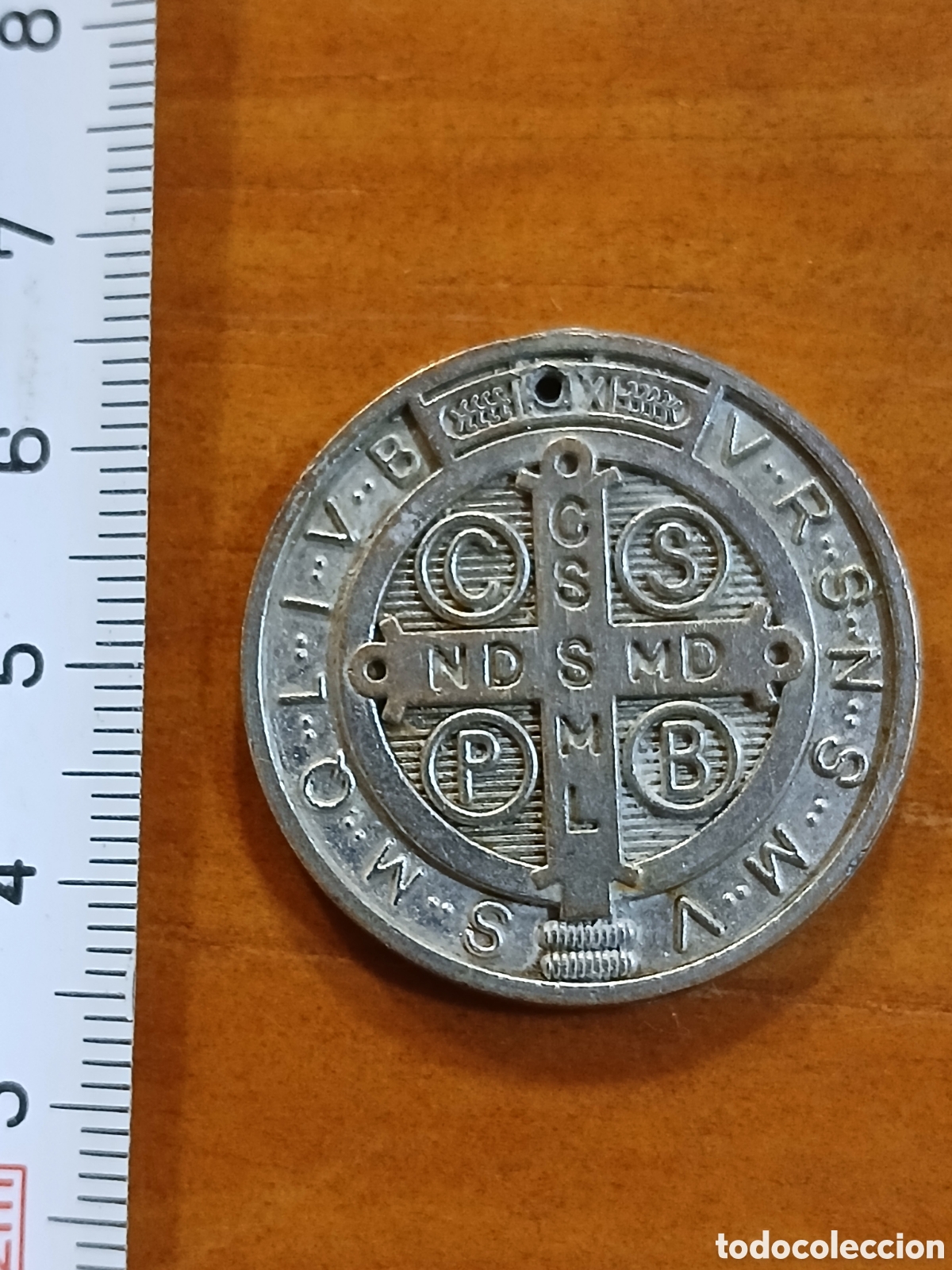 Antig&uuml;edades: Medalla San Benito conjuro proteccion - Foto 2