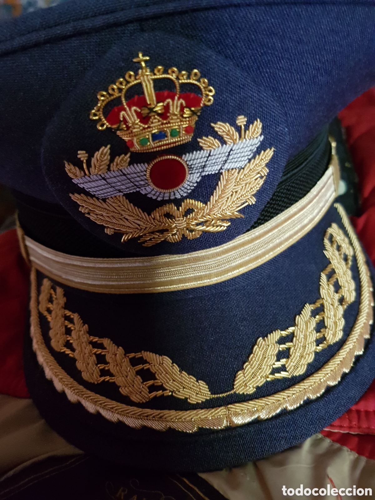 Antig&uuml;edades: ANTIGUA GORRA DEL EJ&Eacute;RCITO DEL AIRE DE GENERAL - Foto 2