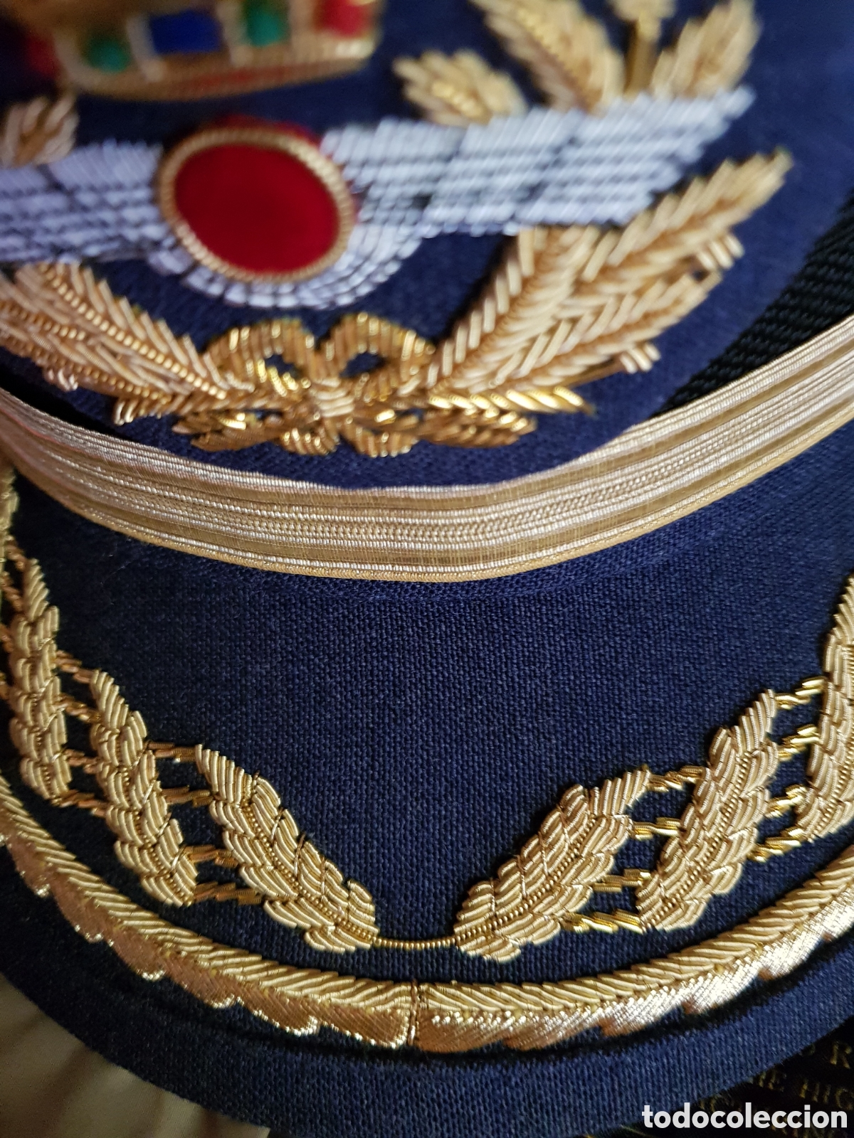 Antig&uuml;edades: ANTIGUA GORRA DEL EJ&Eacute;RCITO DEL AIRE DE GENERAL - Foto 5