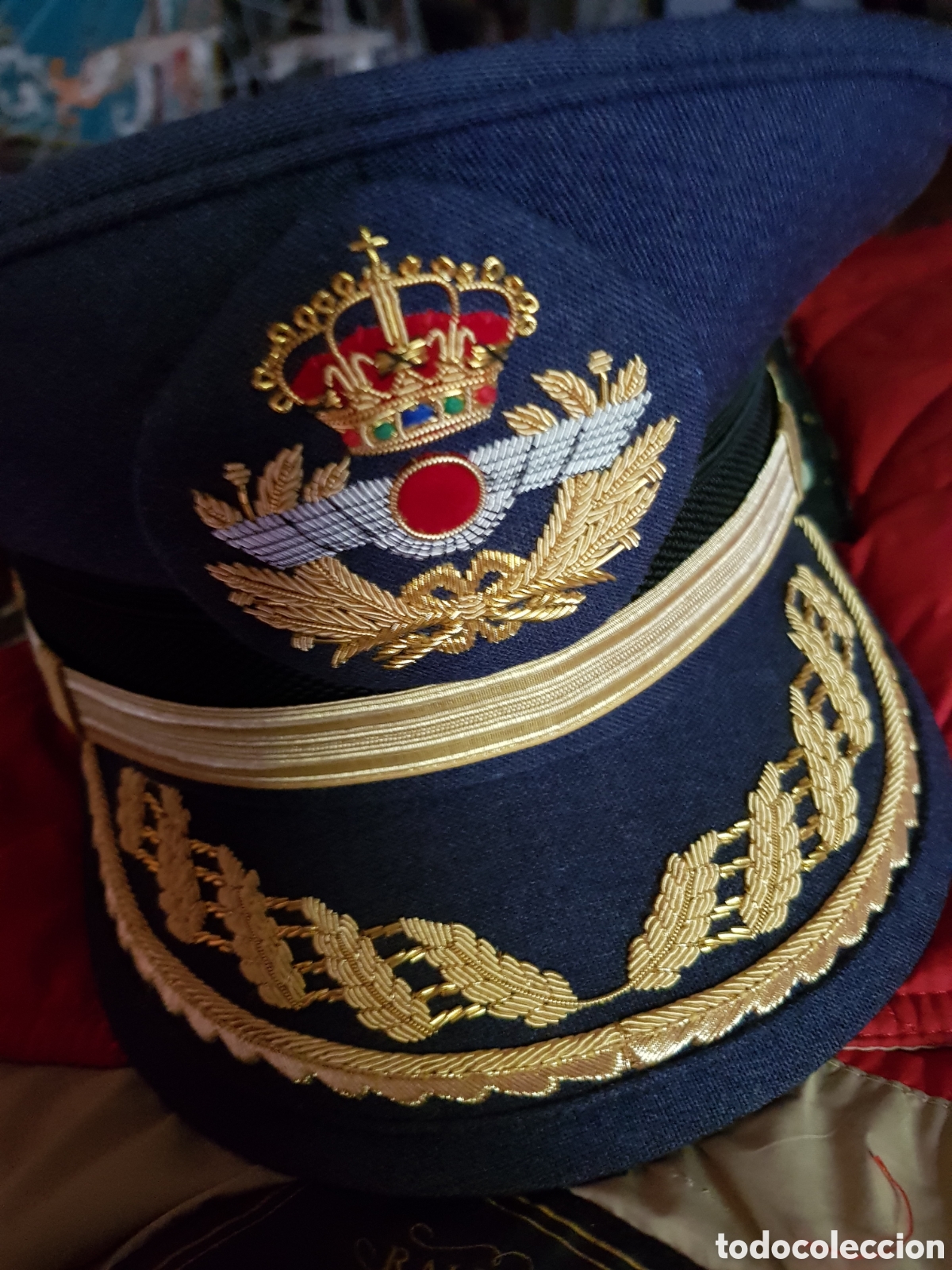Antig&uuml;edades: ANTIGUA GORRA DEL EJ&Eacute;RCITO DEL AIRE DE GENERAL - Foto 1
