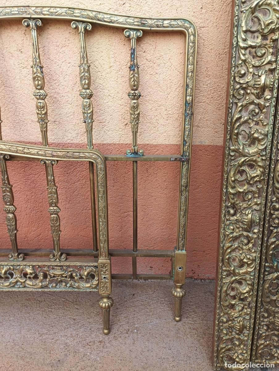 Antig&uuml;edades: CAMA DE BRONCE-ANTIGUA. - Foto 7