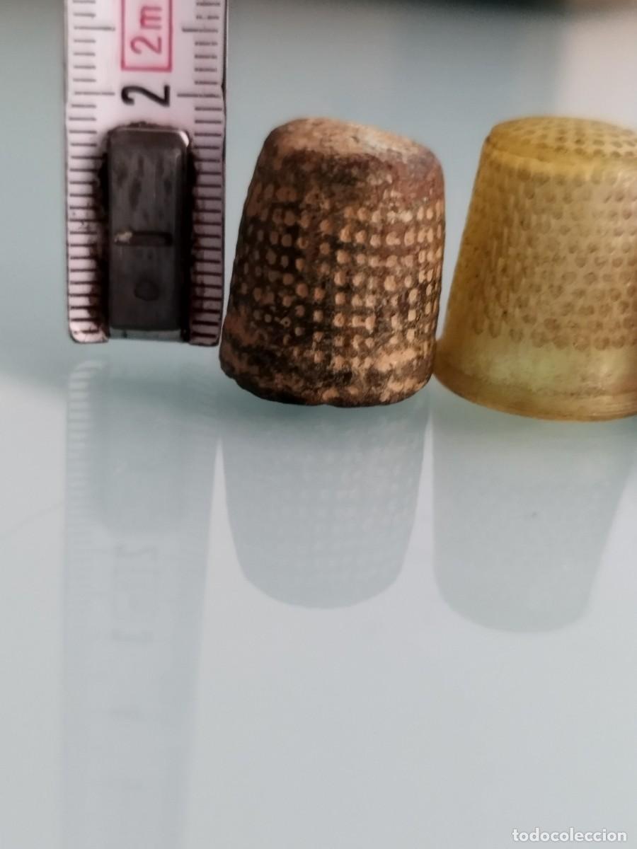 Antig&uuml;edades: Lote de 3 antiguos dedales de coser. - Foto 5