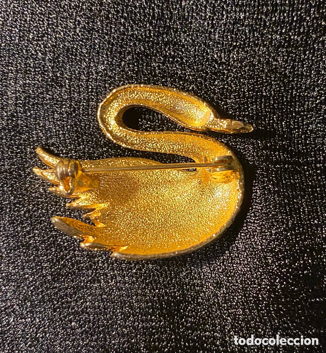 Antig&uuml;edades: Broche vintage cisne dorado - Foto 4