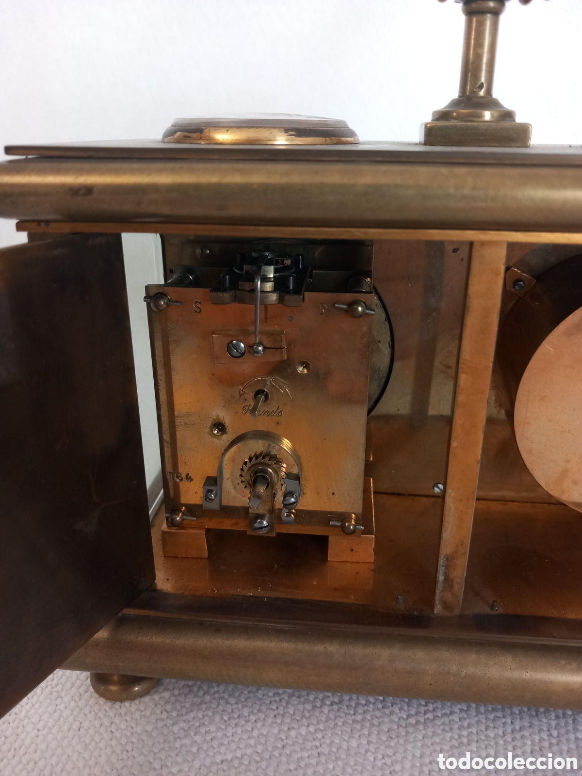 Antig&uuml;edades: Antiguo reloj de carruaje s.XIX - Foto 5
