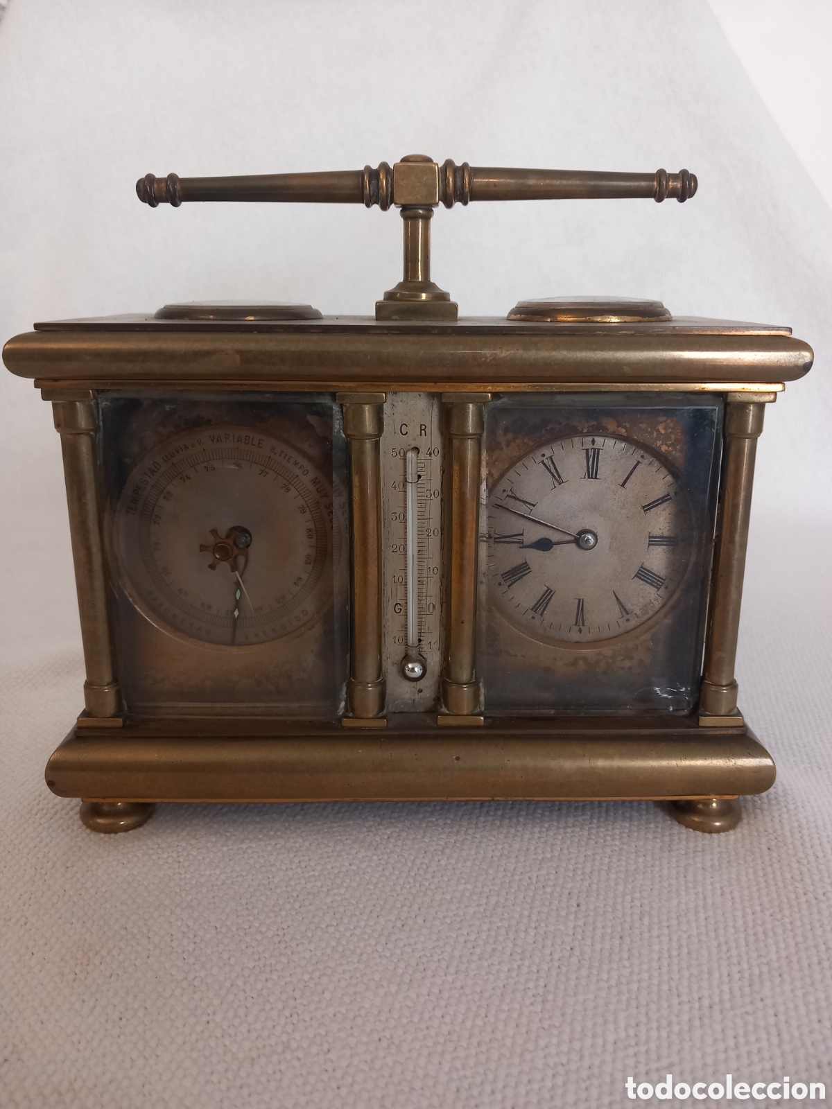 Antig&uuml;edades: Antiguo reloj de carruaje s.XIX - Foto 1