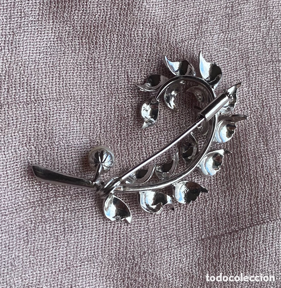 Antig&uuml;edades: Broche antiguo plateado - Foto 3