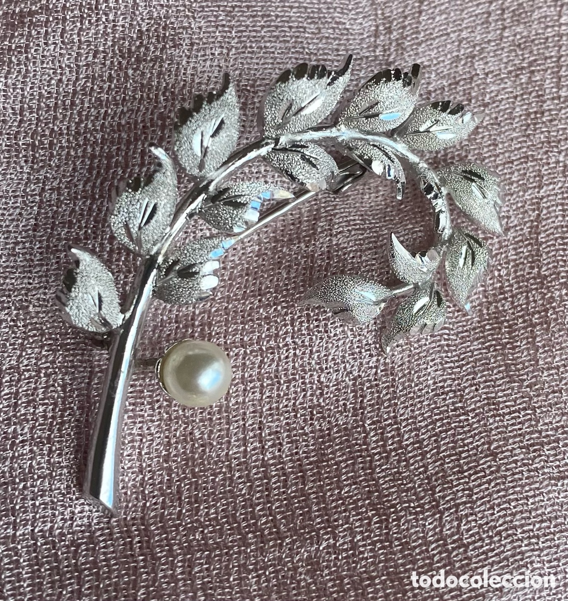 Antig&uuml;edades: Broche antiguo plateado - Foto 4