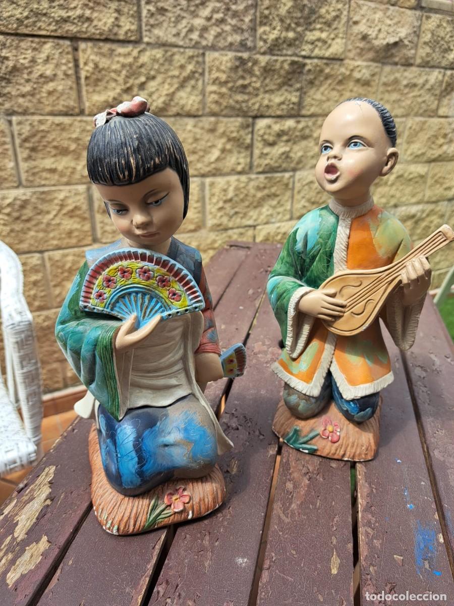 Antig&uuml;edades: Pareja figuras japonesas - Foto 7