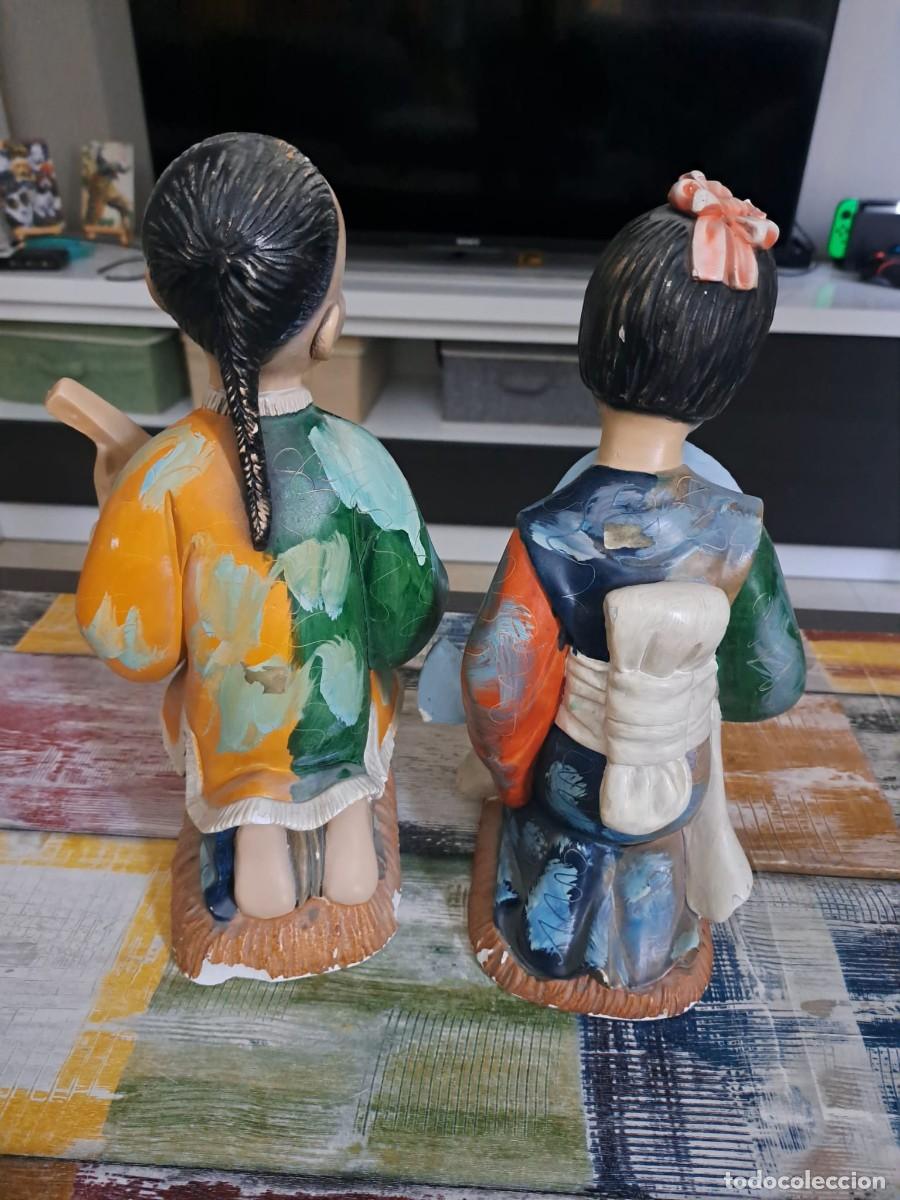 Antig&uuml;edades: Pareja figuras japonesas - Foto 8
