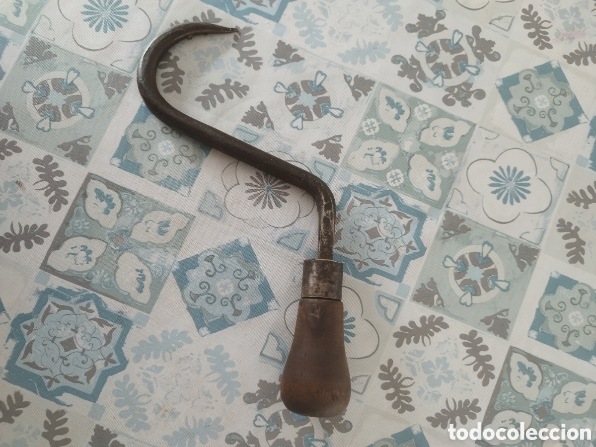 Antig&uuml;edades: Gancho mango madera para alpacas etc - Foto 2