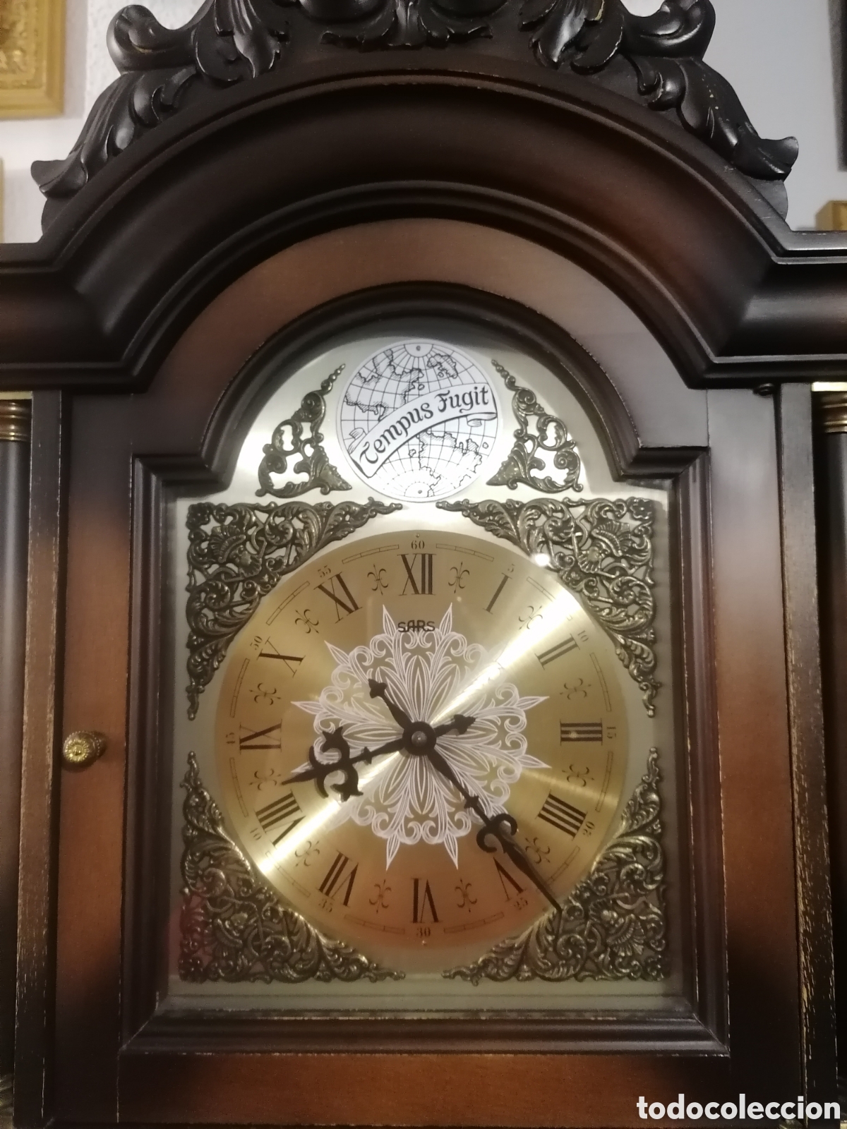 Antig&uuml;edades: Reloj de pie antiguo Tempus Futgi - Foto 2