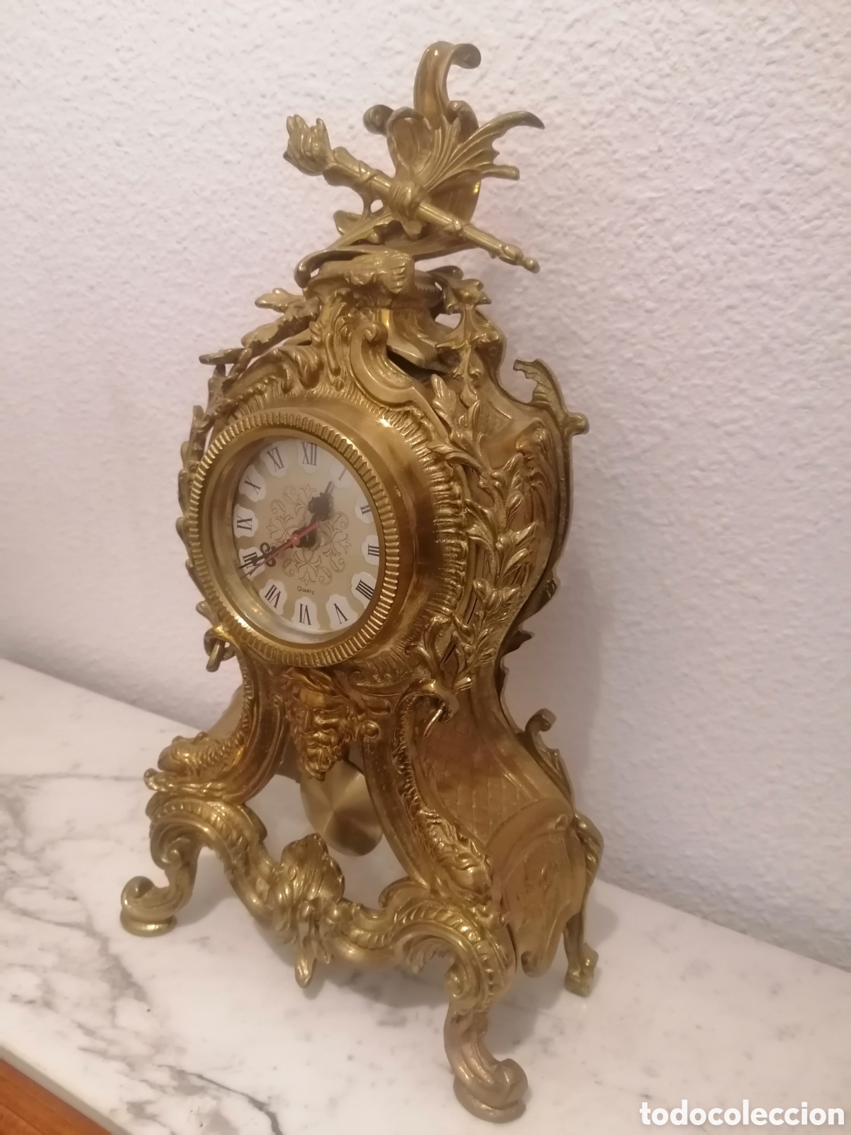 Antig&uuml;edades: Reloj de bronce antiguo - Foto 2